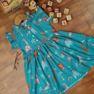 Baby-Girl's Rayon Fit and Flare Knee-Length Frock