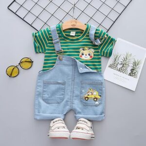 Bold N Elegant Kid's Cotton T-Shirt with Dungaree