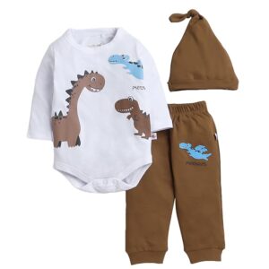 Boys Full Sleeves Cotton Bodysuit & Jogger Set