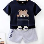 Boys & Girls Short Sleeve Roun Neck T-Shirt and Shorts Set