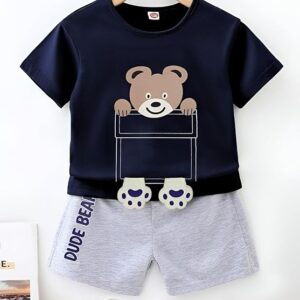 Boys & Girls Short Sleeve Roun Neck T-Shirt and Shorts Set