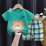 Cartoon Print Cool T-shirt and Shorts