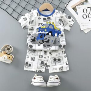 Casual Cotton T-shirt & Shorts Clothing Set