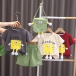 Cookie Print T-Shirt and Shorts with Matching Sling