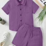 Cotton Blend Short Sleeve Regular Wear Shirt & Shorts Set