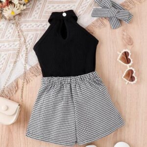 Cotton Blend Style Top and Shorts Set for kids