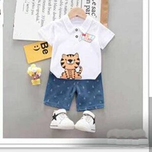 Cotton Half Sleeve Polo Tshirt with Shorts