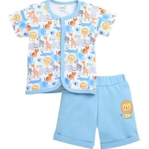 Cotton Half Sleeves Jabla & Short Set