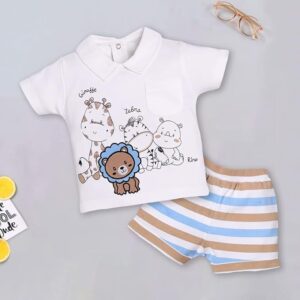 Cotton T-shirt and Shorts Set for Baby Boys