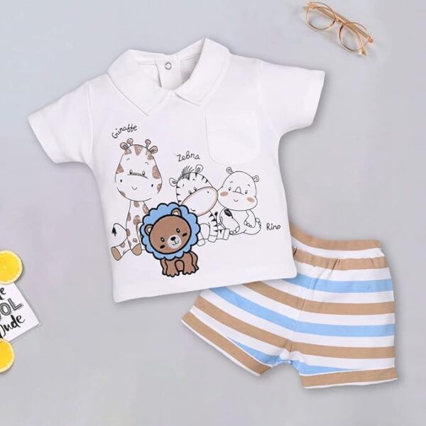 Cotton T-shirt and Shorts Set for Baby Boys
