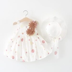 Floral Heart Print Princess Midi Dress Frock