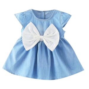 Girls Cotton Solid Cap Sleeves Fit and Flare Dresses