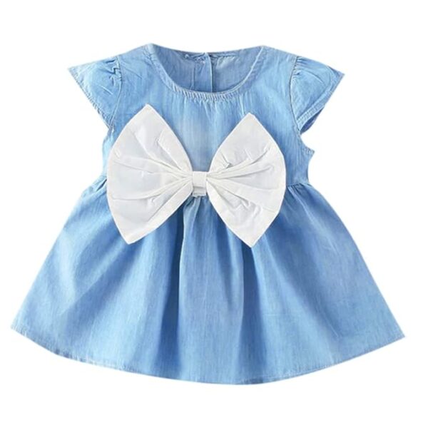 Girls Cotton Solid Cap Sleeves Fit and Flare Dresses