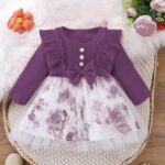 Girls Knee-Length Dress Fire Finch