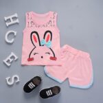 Girl's Sleeveless Tank Top T-Shirt Shorts Co-Ord Set