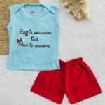 Hosiery Sleeveless T-shirt and Short Set