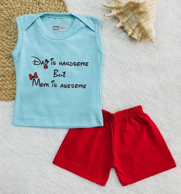 Hosiery Sleeveless T-shirt and Short Set