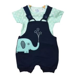 INDHRANI Dungaree Set for Baby Boy and Baby Girl