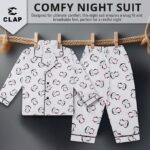 Kids Cotton Printed Full Sleeves Night Suit