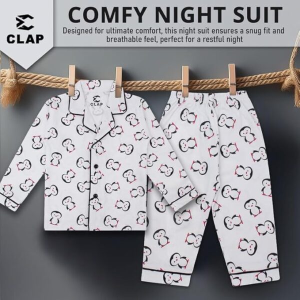 Kids Cotton Printed Full Sleeves Night Suit
