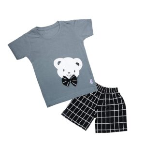 Kids Cotton Teddy Printed Clothing Set