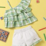 Nautinati Girls Multicolor Checkerd Set