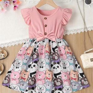 Panda Printed Girls Frock Dress