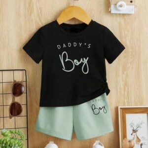Printed Cotton T-Shirt and Short Set