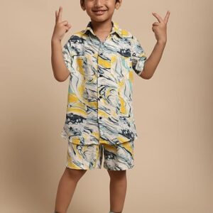 Printed Rayon Shirt and Shorts