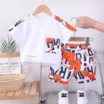 Boys Printed T-Shirt with Shorts
