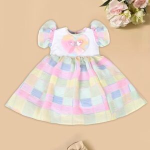 Sevgi Baby Girl's Multi-Colour Plaid Frock