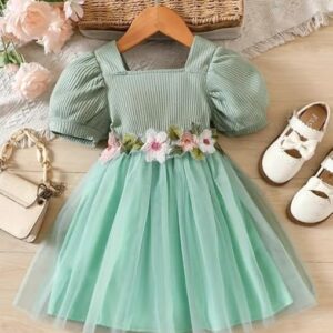 Short Sleeve Baby Girl Frock