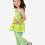 Sleeveless Cotton Top With Straight Pant Dress