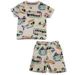 Unisex Cotton Printed T-Shirt & Short Set