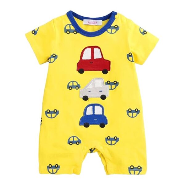 Unisex Cotton Vehicle Print Romper