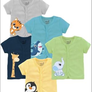 Unisex Front Open T-Shirt with snap Buttons