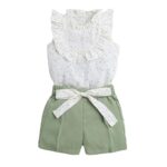 Wing Sleeves Printed Top and Shorts Set
