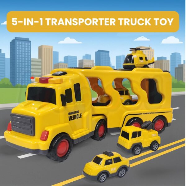 5-in-1 Friction-Powered Transport Truck Toy