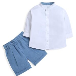 Full Sleeve Shirt & Blue Denim Shorts