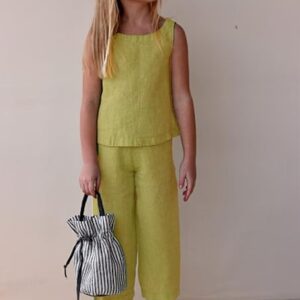 Girls Cotton Solid Coords Set