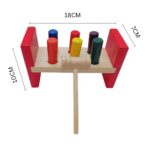 Kids Hammer and Peg Wooden Toy with Wooden Bench
