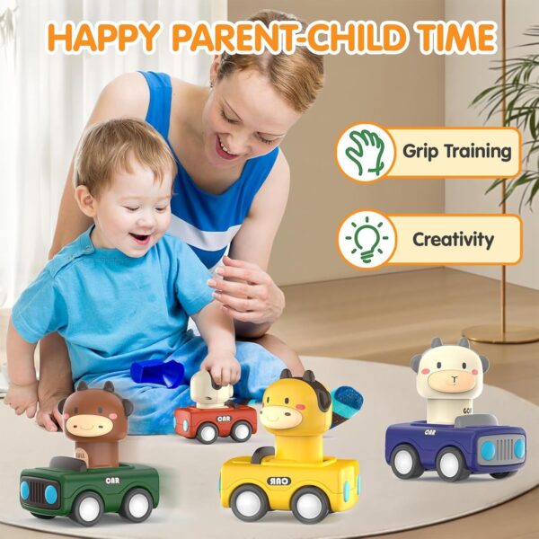 MOROVIK Press to Go Car Toys for Toddlers