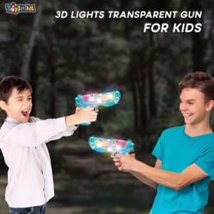 Musical and 3D Lights Kids Transparent Gun