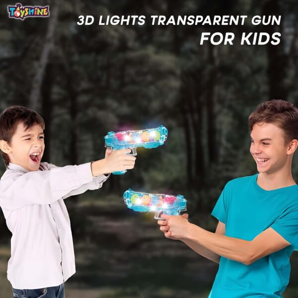 Musical and 3D Lights Kids Transparent Gun