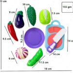 Sliceable Fruits & Vegetables Cutting Play Toy Set for Kids