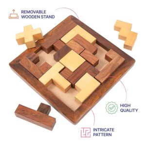 Square Shaped Wooden Pentomino Puzzle