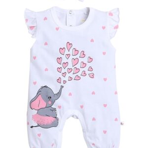 White Girls Half Sleeves Thigh Length Romper