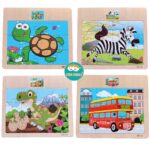 Wooden 12 Piece Jigsaw Puzzle for Kids