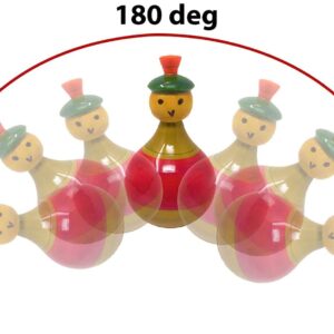 Wooden Colourful Roly Poly Toy for Baby