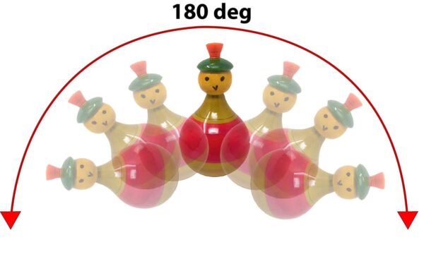 Wooden Colourful Roly Poly Toy for Baby